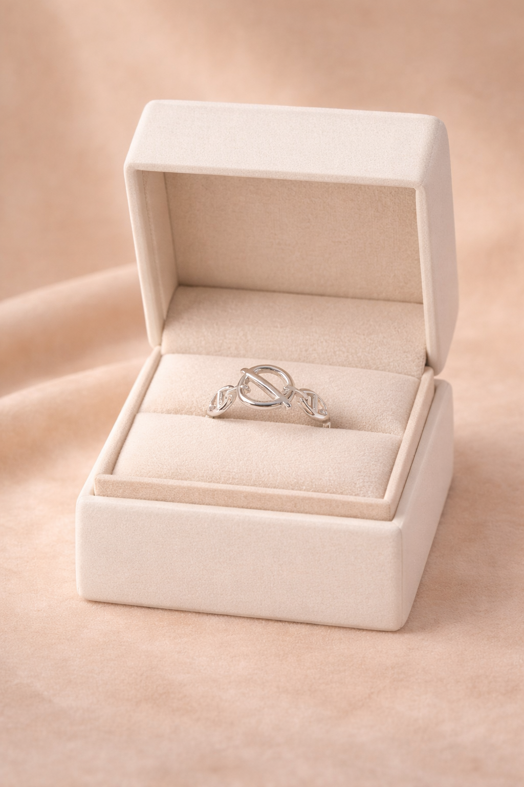Bague réglable Étreinte Argentée