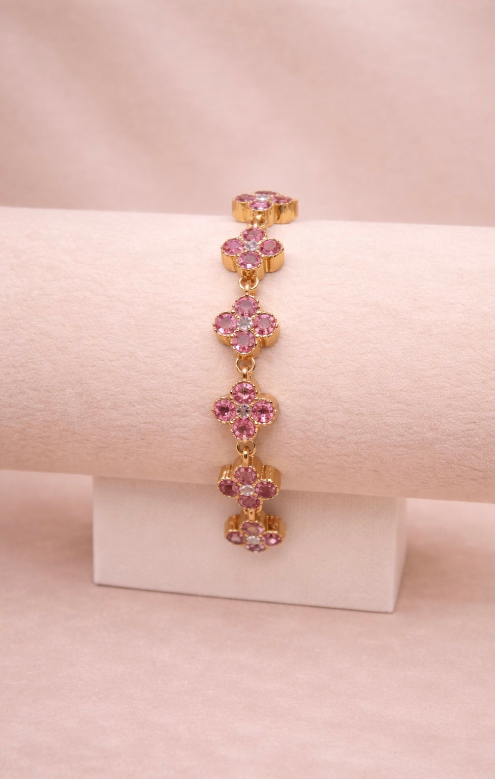 Bracelet Trèfles Rose