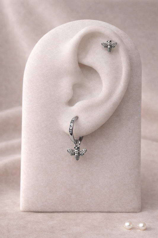 Boucle Abeille Royale Argenté